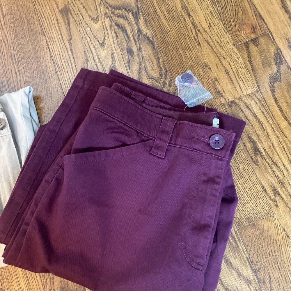 LOT (3) L.L. Bean flat front chinos 12R classic fit & favorite fit 12R NWT - Picture 3 of 8